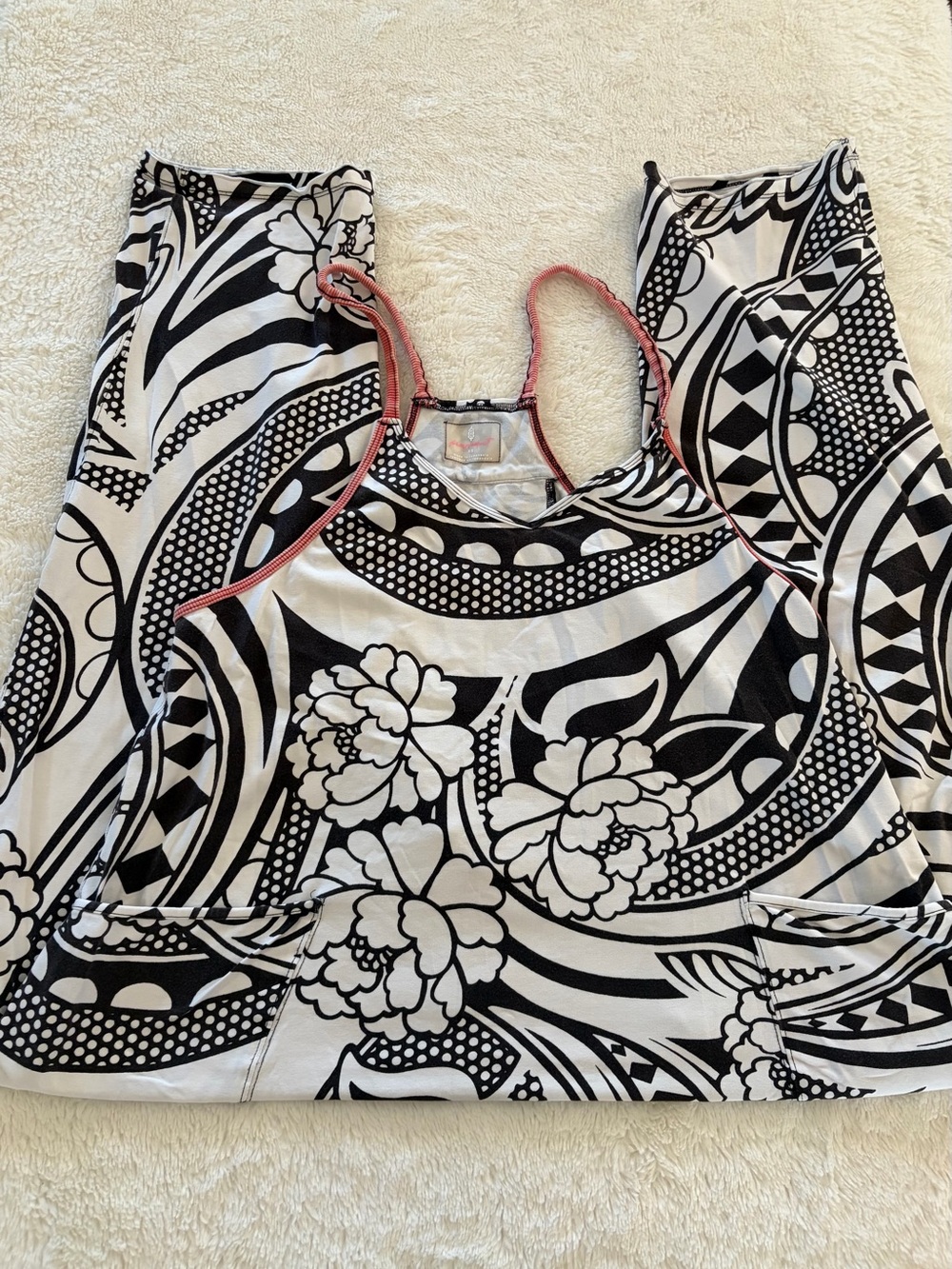 Free people hot shot onesie padma/white roses